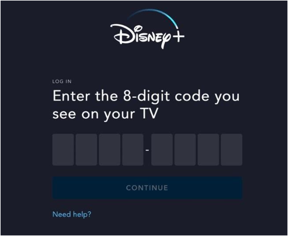 Disneyplus.com login/begin 8 digit code