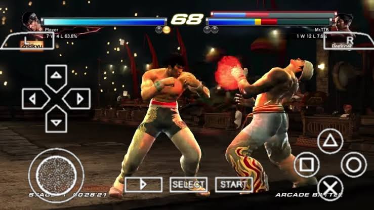 Tekken 5 PPSSPP iso zip file highly compressed for Android 