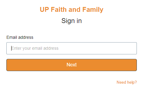 how to sign up on my.upfaithandfamily/activate