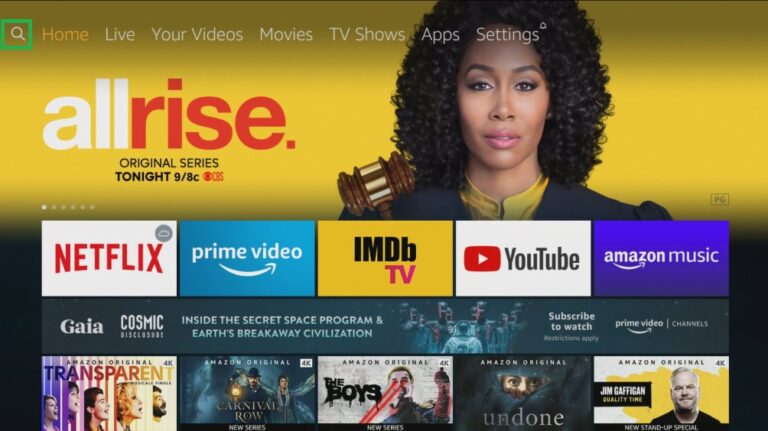 FireStick home screen