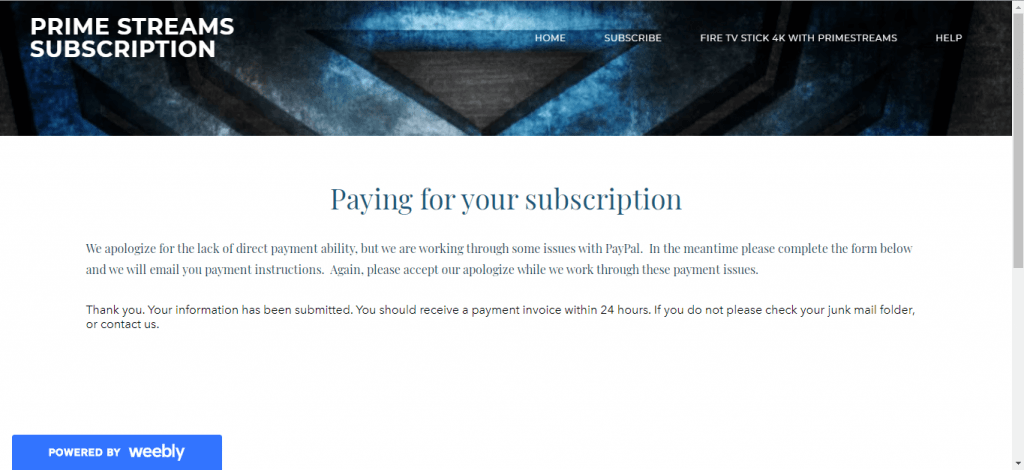 how to sign up for prime Streams IPTV
