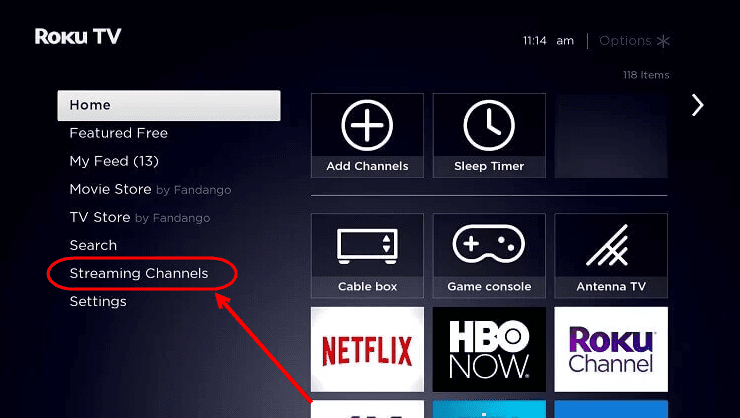 Streaming Channels on roku